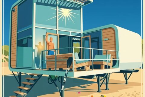 Strandhuisje Nieuwvliet gestileerd